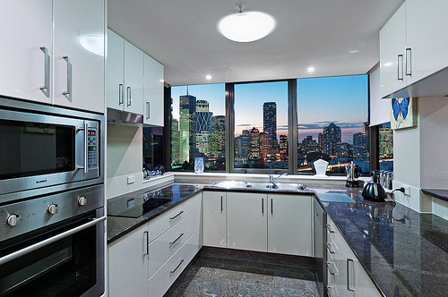 feritation:Beautiful kitchen with a beautiful view.#feritation #kitchen #view #design #interiordesign #condo 