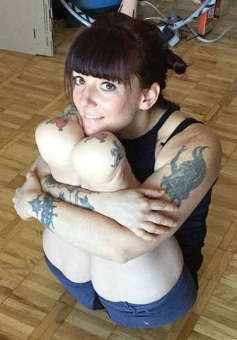 Erin B. Circus performer in Ontario, Canada.  Very open on Instagram and FB, very good humor ab