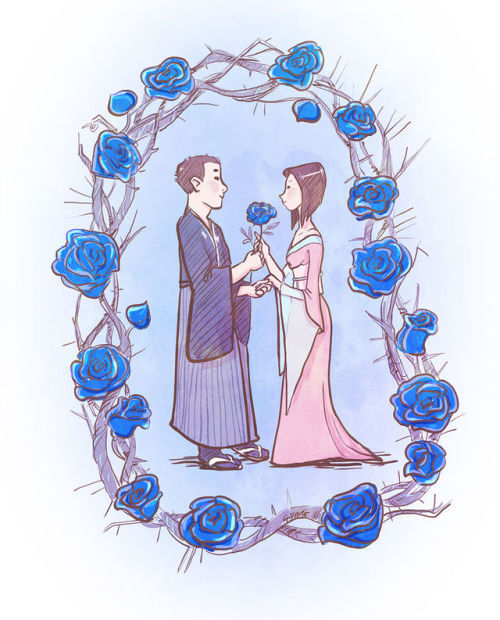 Wedding gift illustration for Debbie and Ken!Debbie and Ken really wanted a storybook fairytale feel