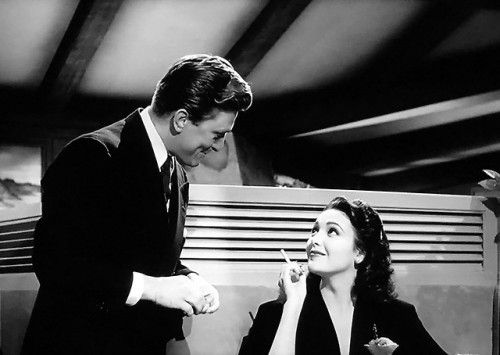 stuckonoldmovies:  Linda Darnell and Kirk Douglas - A Letter to Three Wives (1949)