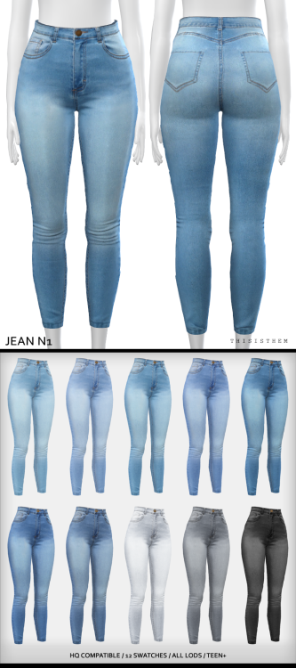 thisisthem:AF - Jean N1HQ Compatible ; 12 swatches ; All Lods ; Teen+ ; For female ; Custom Thumbnai