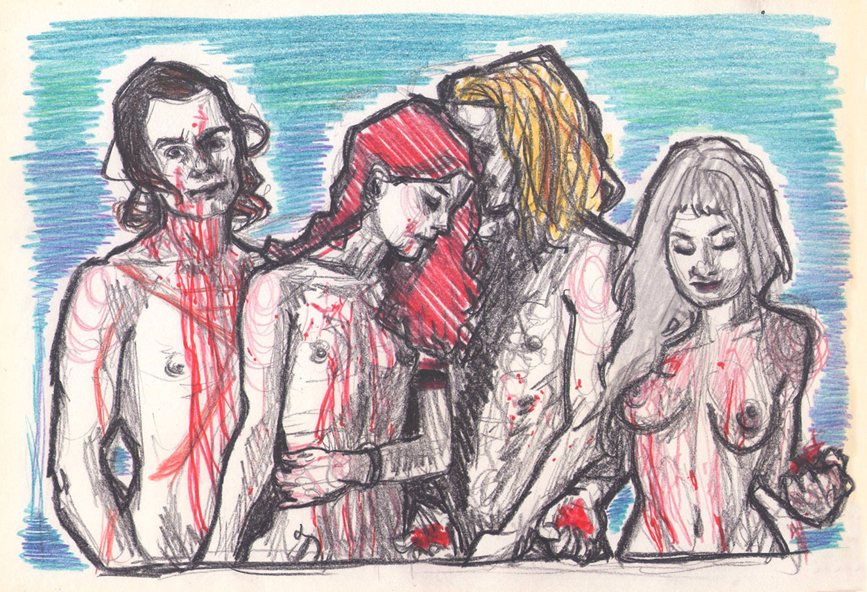 nymphoninjas:  nakedggirl:  I lied, there’s another drawing leff C: Featuring theaccretion,