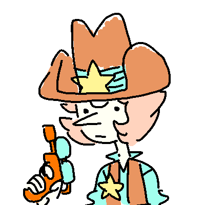 I spent like three hours trying to draw a cowboy pearlbehold, the fruits of my labor