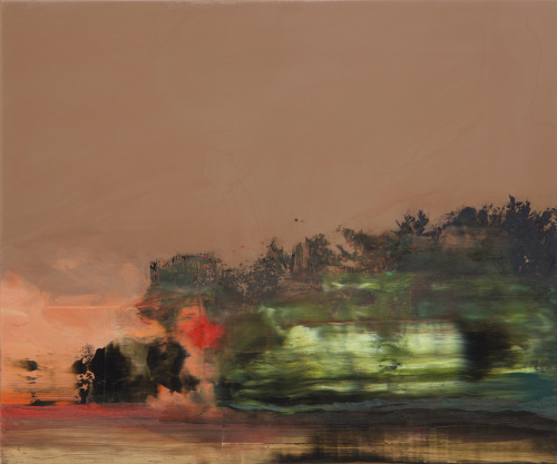 ewbedford:“Veuve Landscape” by Whitney BedfordInk and oil on panel, 15x18 in, 2012Photo credit: Evan