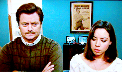 iamnevertheone: favorite parks and rec friendships April and Ron