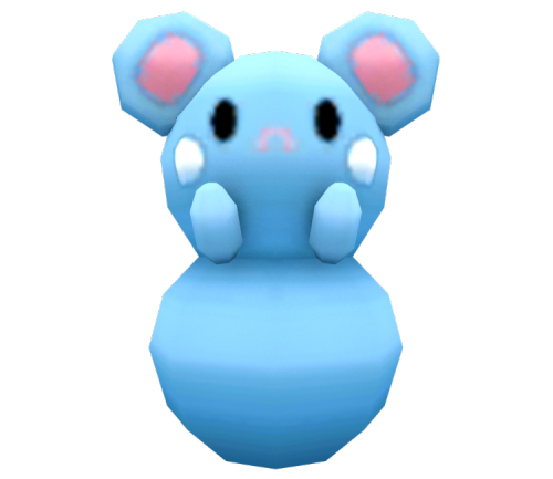 lowpolyanimals: Azurill Doll from Pokémon Omega Ruby/Alpha Sapphire