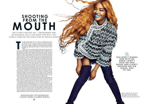 thechanelmuse: azealiabanksweb: Azealia Banks for Sunday Times Style Magazine, 2013. (HQ) What we al