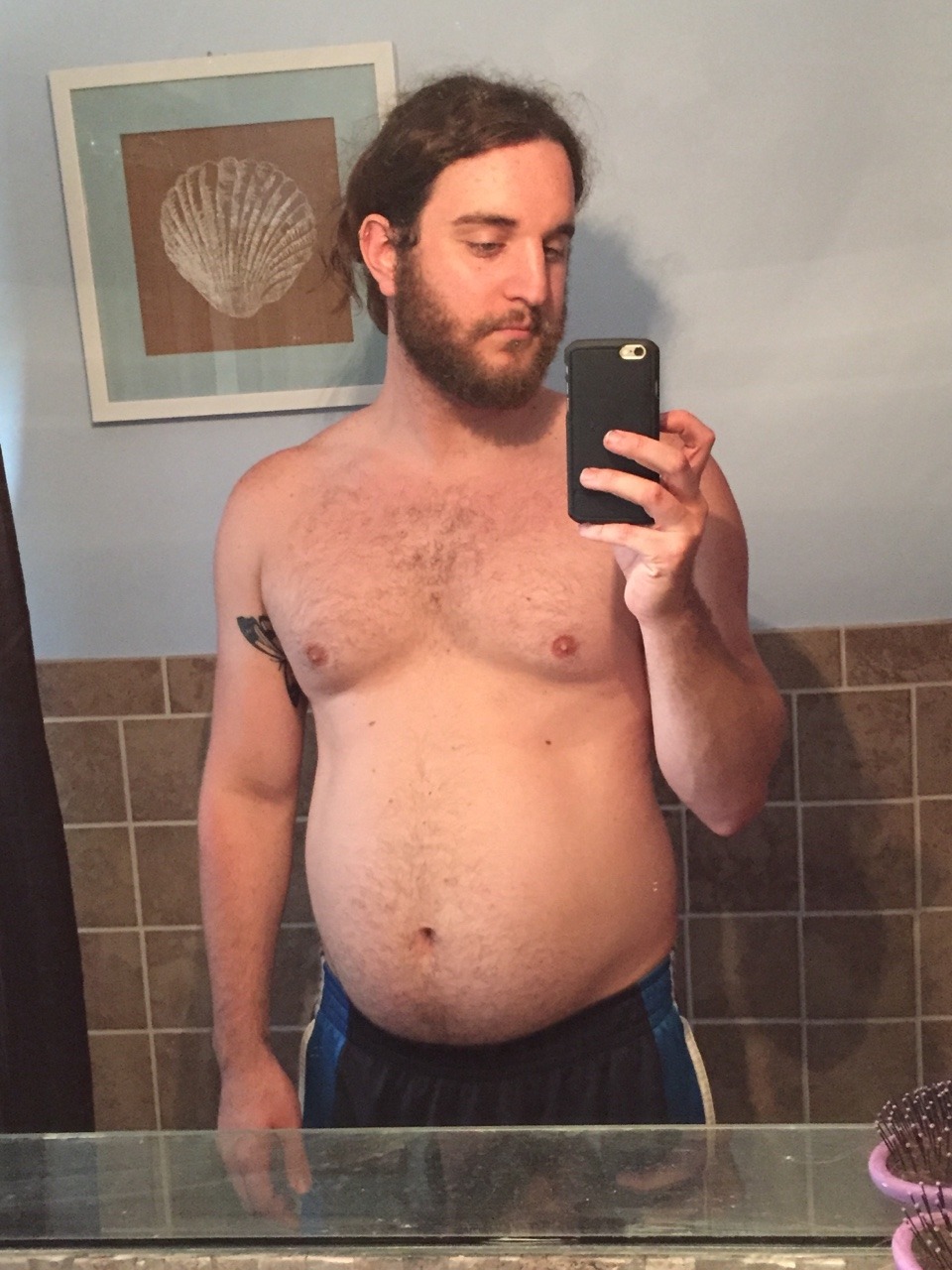 inkedbearfeeder:  losemybreath4444:  Post fourth of July dinner stuffed  Woooof!!