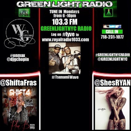 TONIGHT I&rsquo;LL BE ON LIVE FM RADIO! TUNE INTO 103.3FM (GREEN LIGHT RADIO) AT 7PM TO HEAR MY 