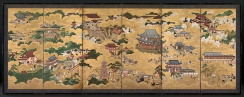 Views of Kyoto, 1600s, Cleveland Museum of Art: Japanese ArtSize: Overall: 109.5 x 308.6 cm (43 1/8 