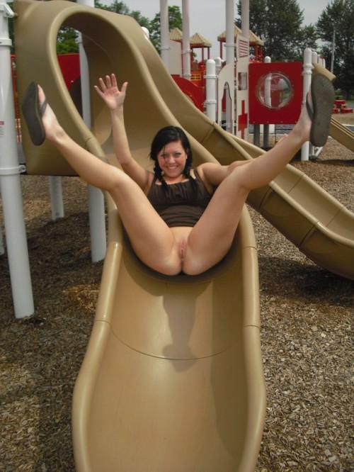 carelessinpublic:  Sliding in a park in a porn pictures