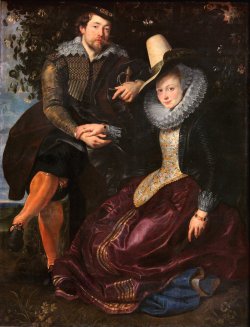 lionofchaeronea: Self-Portrait of the Artist and His First Wife, Isabella Brant, in the Honeysuckle Bower, Peter Paul Rubens, ca. 1609 Happy birthday to Peter Paul Rubens, born on this date in 1577.  June 28th