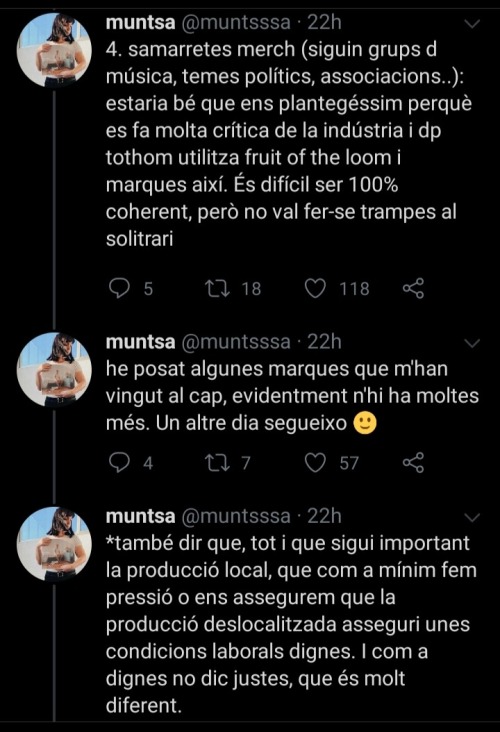 (Enllaç al fil de Twitter)Altres marques sostenibles i ètiques que han afegit als comentaris del fil