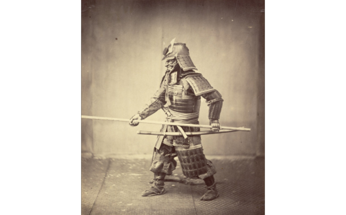 Samurai,1890s hand colored photographs