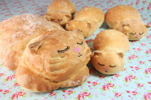 mymodernmet:Bakery Lou Lou P’s Delights Turns Loaves of Bread into Adorably Sleepy “Catloaf”