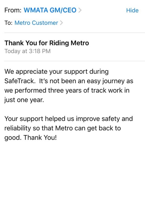 So is this supposed to make me forget about the daily let downs that I experience on Metro? Because 