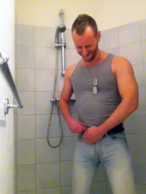 beuker71:  pissinghispants:  This bad-ass stud is so fucking hot!!! Check out his amazing tumblr and his piss-soaked xtube: http://beuker71.tumblr.com/ http://www.xtube.com/community/profile.php?user=beuker71 Seeing this hunk take a hot piss in his tight