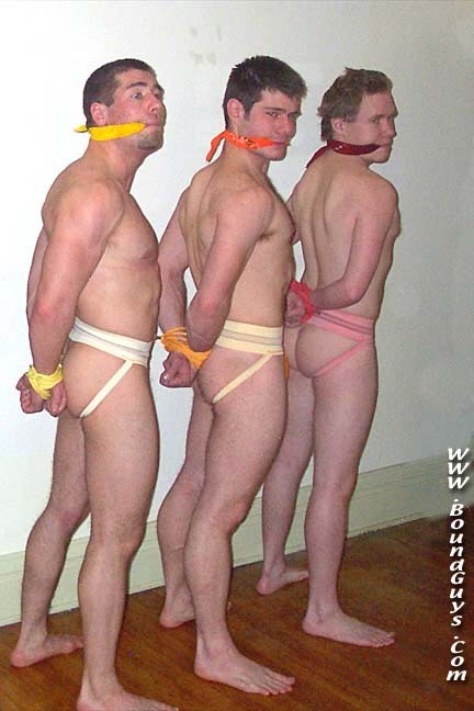 boundgayby:  The six newly-inducted members of the frat were told to dress up in the colors of the rainbow, down to socks and jockstraps — and no pants. They didn’t mind at first, figuring it was just part of initiation shenanigans as the newest brothers.