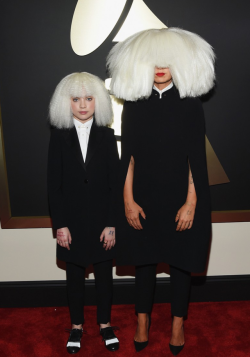 2/8/15 - Sia + Maddie Ziegler at The 57th Annual GRAMMY Awards in LA.   