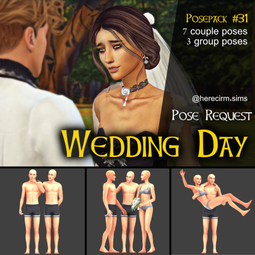 New posepack: Wedding DayA request from Bogg’s Legacy Sims on Instagram for some wedding poses! I wo