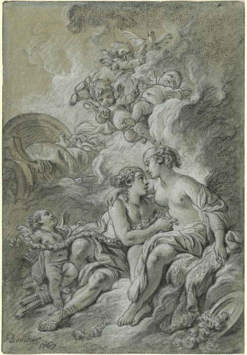 François Boucher (French; 1703–1770)Venus appuyée sur son cher Adonis = Venus Leaning on Her Beloved