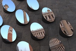 AZIMUT-2020
Dynamic Mirror Art Installation
16 motors, 16 batteries, black painted pdf, Stainless steel discs
Venice, Italy
-
AZIMUT offers a defragmented glance at the architectural elements and the sky which overhangs it, offering to the walkers a...