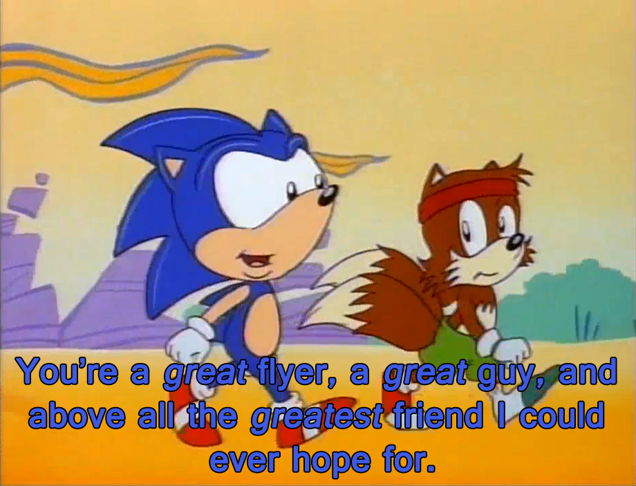 Was looking at AoStH Tails page on Tails fandom wiki. I don't remember the  last quote : r/sonicmemes
