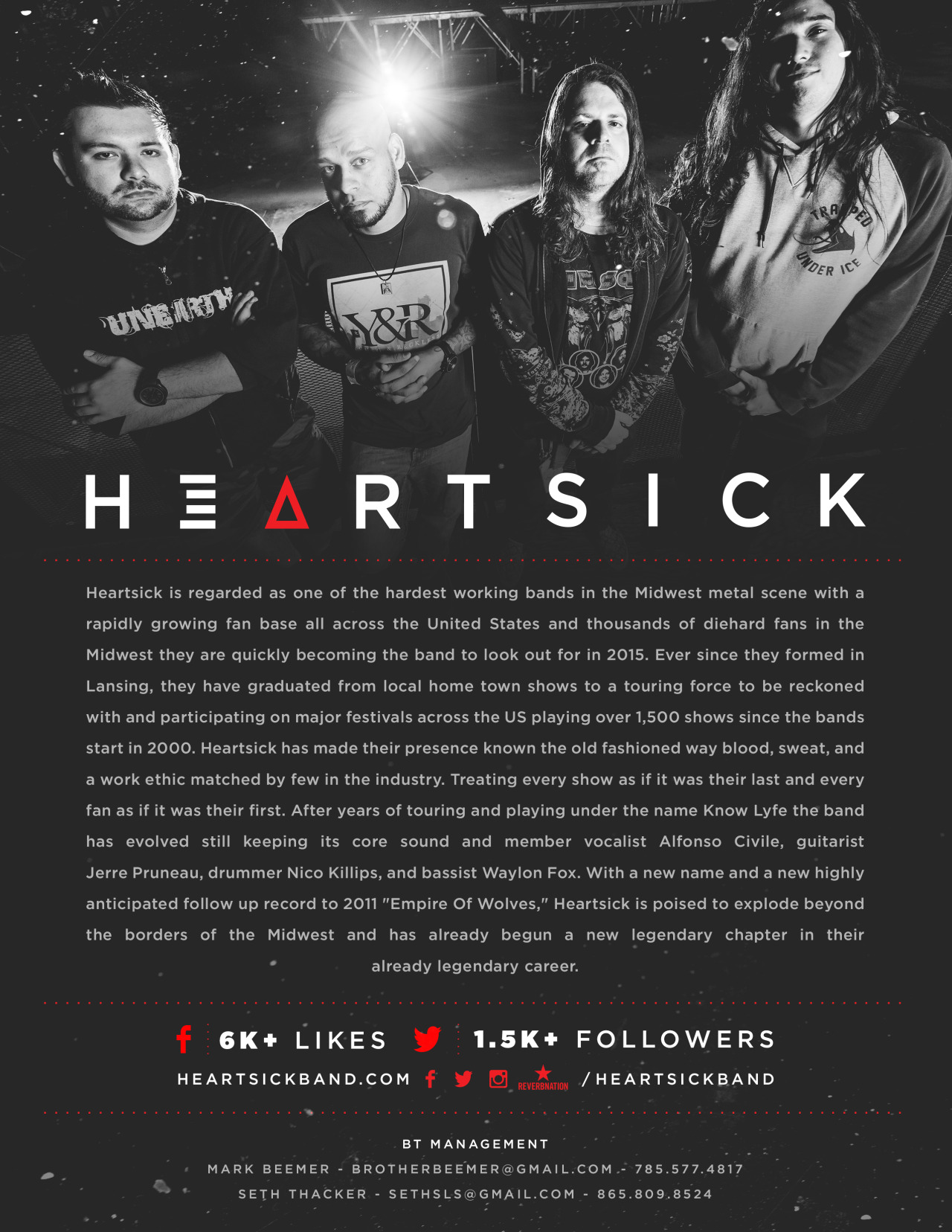 Some Branding Collateral for the fellas in HEARTSICK . Monster Talented Dudes.