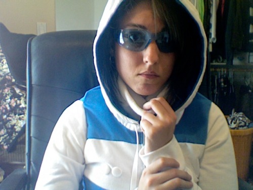 lampfaced:  OOPS I MADE A TAILGATE HOODIE AND DUG UP MY BLUE LAB GOGGLES AND A WHITE FLEECE NECKWARMER  AND THESE HAPPENED I’m sorry I’ve been working on this hoodie for longer than I’d like to admit and it’s been a pain because I have no sewing