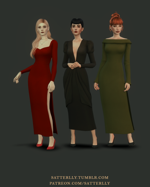 Set - Valerie #2New mesh (EA-mesh edit)6 Dresses20 swatchesFemale onlyAdult onlyFor humans, vampires