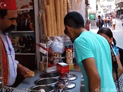 randomweas:  Turkish Ice Cream Salesman Works His Magic (x) 