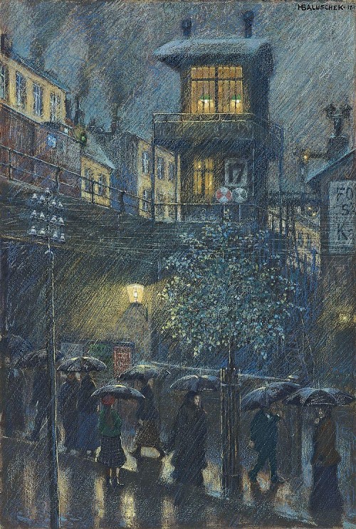 Rain, Hans Baluschek, 1917