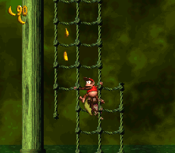   Donkey Kong Country 2 ~Krem Quay~ After escaping the heated caverns, Diddy and Dixie have a change of scenery as they cross through a murky swamp. A sunken ship is situated in the middle of the bayou as the ever so dreaded brambles loom above.  