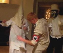 wilsonnthesassycat:  atomic-glitter:  mistressmary:  lookatthewords:  cultureofresistance:  anarchistpeopleofcolor:  Prince Harry of the British Royal Family at a Racist party, wearing Nazi armband.   #prince harry #royal family #nazi sympathizers #racist