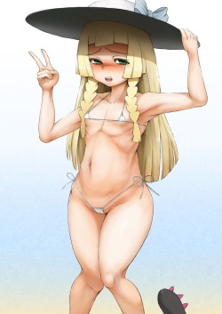 lillie and pyukumuku (pokemon, pokemon (game),