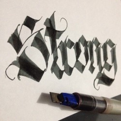 killagraphy:  Tem que ser… #caiobarros #caligrafia #calligraffiti #calligraphy #handlettering #handstyle #strong