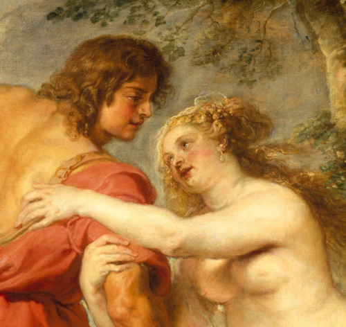 spoutziki-art:Peter Paul Rubens - Venus and Adonis,probably mid-1630s (detail)  