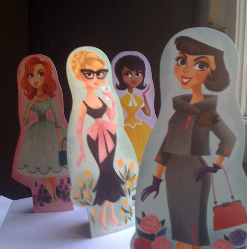 dress shoppe stationary ladies! you can buy them: http://www.amazon.com/Dress-Shoppe-Paper-Doll-Note