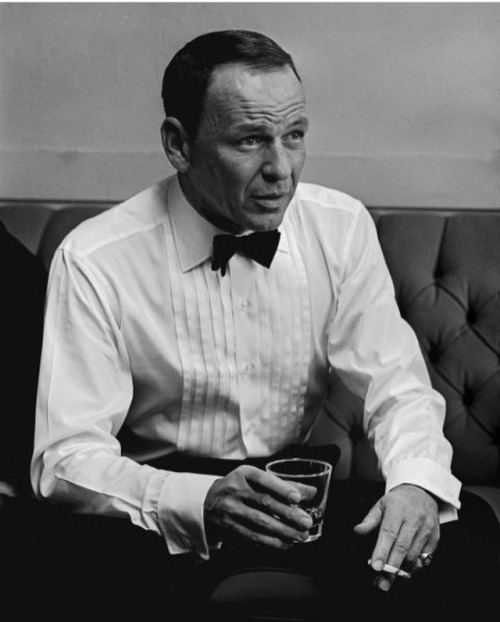 Frank Sinatra&hellip;suited up with a cig. 