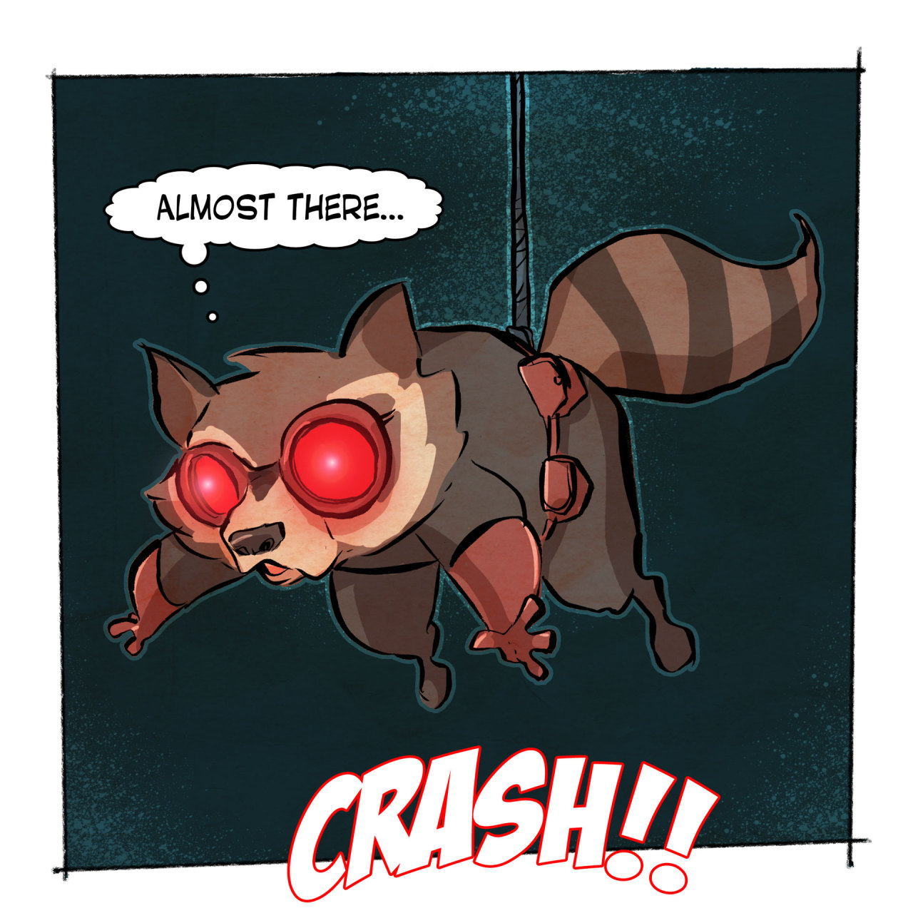 thefrogman:  Raccoon: Impossible.Artwork by Chris Gugliotti [webcomic | tumblr]All