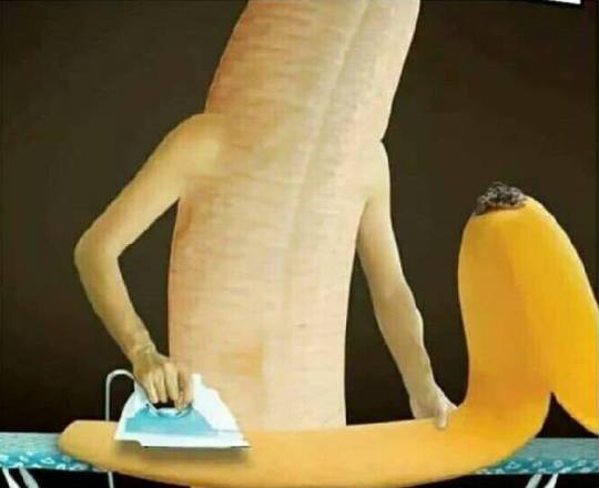 Let’s all stop scrolling for a moment and observe this banana ironing his suit. You’re welcome.