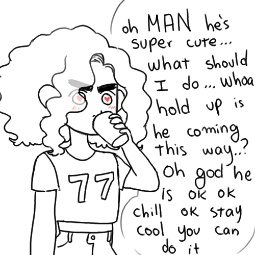 monoscribbles:  tfw you’re used to just admiring ppl from a distance and don’t really expect anyone to make the first move @ u and when it happens you just kinda of………. ?,,, ../?…?? ?,//??? ?..,, , 