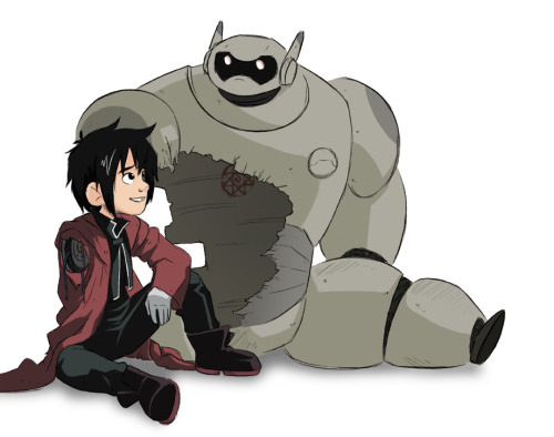 classykatelyn:Some sort of Big Hero 6 Full Metal Alchemist crossover/AU thing!!Basically instead of 