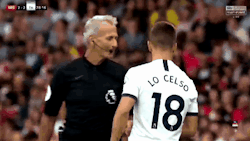 kimmichsworld:Gio being subbed in and getting his first sniff of the North London Derby | Spurs v Arsenal | September 1st 2019 