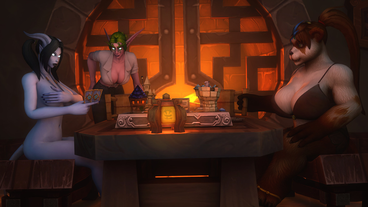 medeister: kaelscorner:  Strip Hearthstone A few of the girls got together and ended