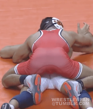 talldomheel: jockedjock:Right where he needs to be. Getting his wrestling toy use to the post match 