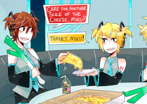 socksparadox:  miku’s got the busiest schedule, i’m convinced this is what the other cryptonloids do while she’s not home  (parody of this)  