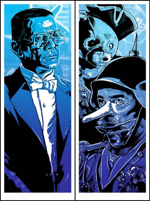 xombiedirge:  Blade Runner Portrait Series by Tim Doyle / Tumblr / Store 9” X 24” S/N 2 Color screen prints. Each print was given away for free with purchases from Nakatomi Inc’s store and their always insanely awesome, Mystery Print Tube sales.