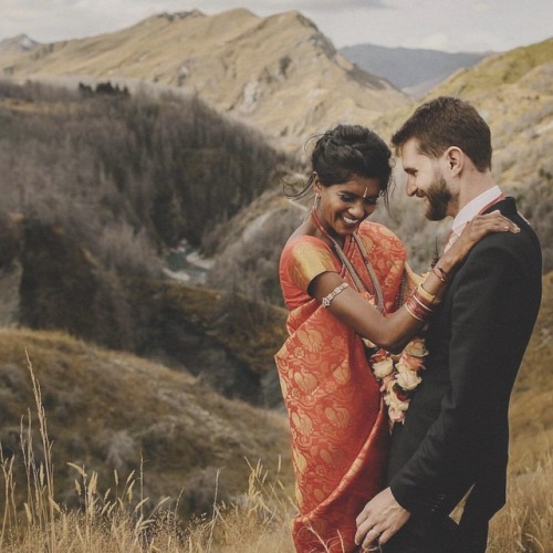 These two: Mike and Manisha ❤ | @danellebohane ⠀ .⠀ .⠀ .⠀ #multiculturalwedding #newzealandwedding #