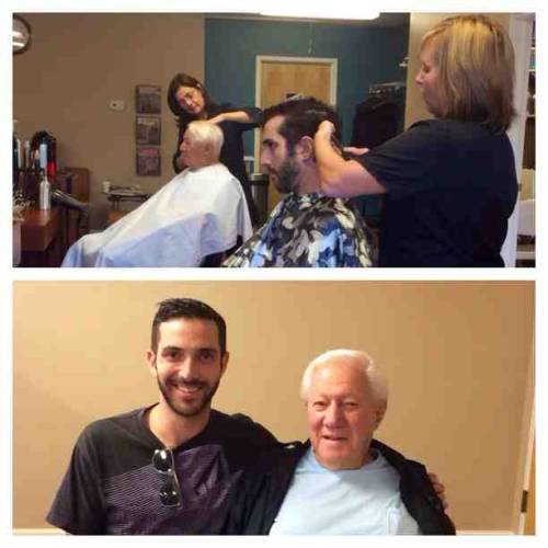 stunningpicture:  Yesterday was my grandfathers 90th. When I asked him what he wanted to do, he said he wanted to get haircuts together.